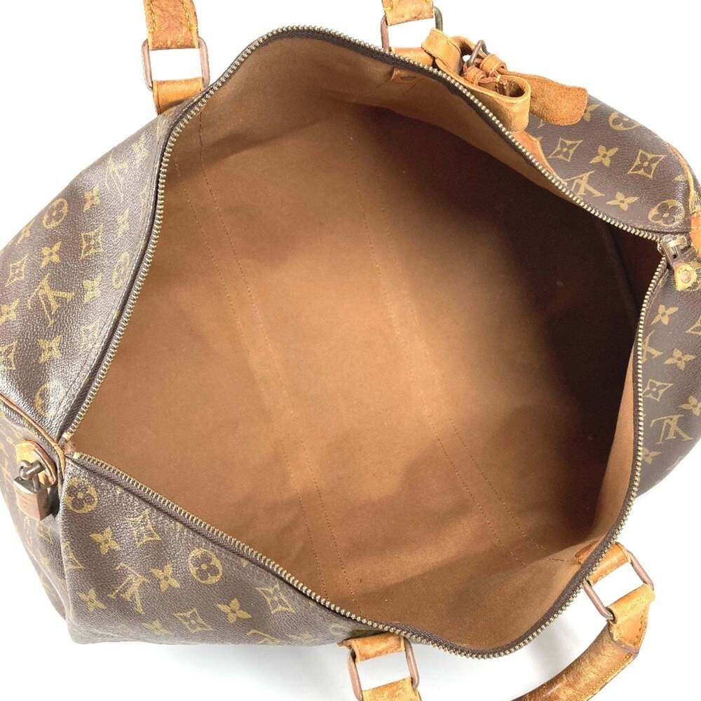 LOUIS VUITTON Authentic Brown Monogram Canvas Keepall 50 Boston Bag - Picture 13 of 16